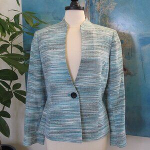 JONES STUDIO Teal Striped Jacket